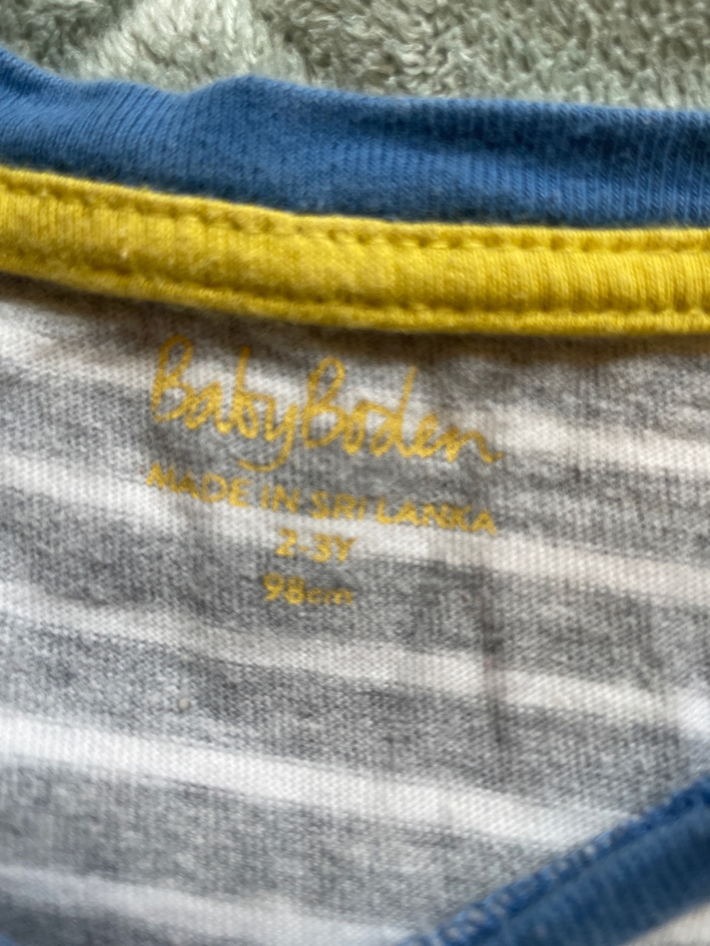 Baby Boden  Striped Long-Sleeve Tee with Puppy Appliqué - Picture 3 of 3